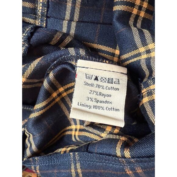 Timeless London Unique Vintage 1960’s Navy Plaid Wide Leg Trousers Pants 1X NWOT - Picture 8 of 8